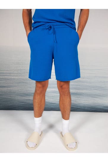 FTC Cashmere-Strickshorts royalblau