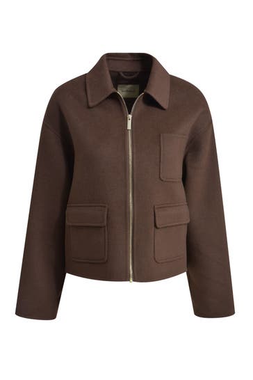SMITH & SOUL Wollmixjacke dunkelbraun