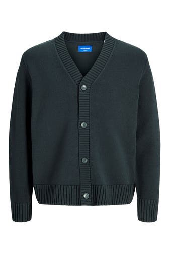 JACK & JONES Strickjacke 'Jorfrederiksberg' dunkelgrün