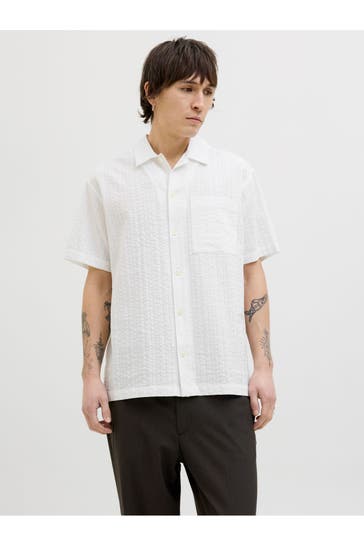 JACK & JONES Kurzarmhemd weiß