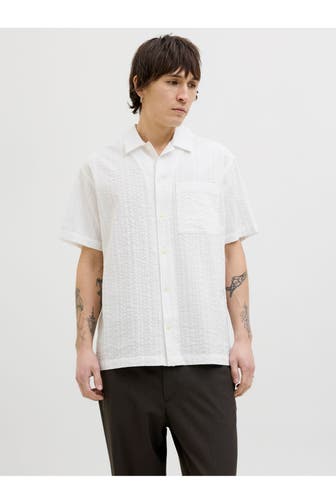 JACK & JONES Kurzarmhemd weiß