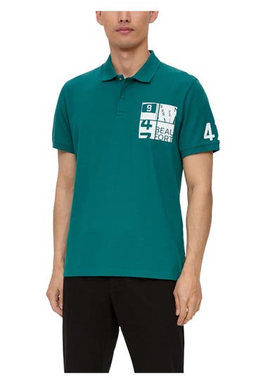 S.OLIVER Polo-Shirt smaragdgrün