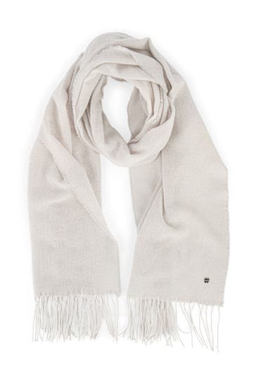 MARC CAIN Off-white woollen blend scarf