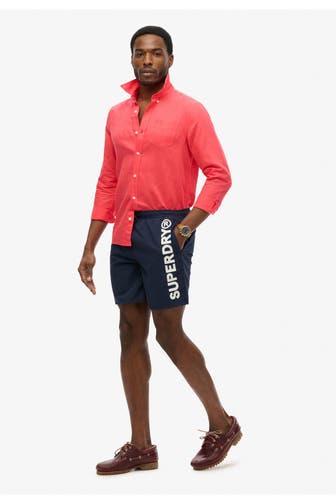 SUPERDRY Badeshorts 'Sport Graphic' navy