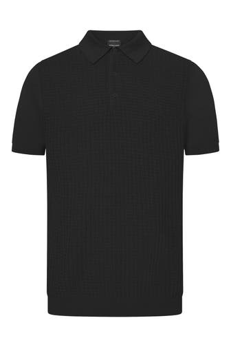 STRELLSON Feinstrick-Polo 'Adrian' schwarz