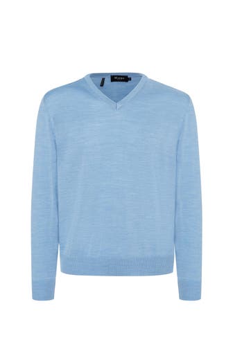 MAERZ MUENCHEN Wollpullover taubenblau