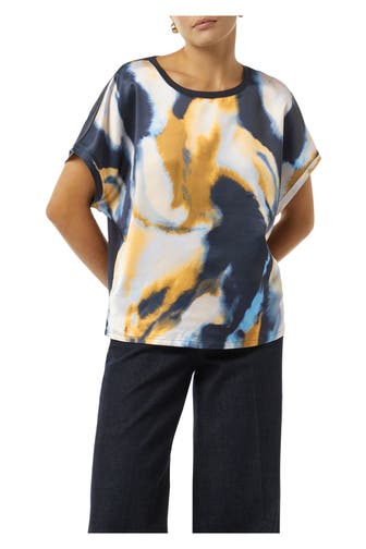 COMMA, T-Shirt gemustert