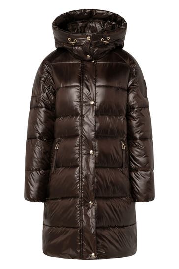 JOOP! 'Calesia' quilted coat, dark brown