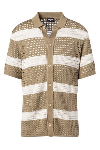 STRELLSON Strick-Shirt Ander, creme/grau gemustert