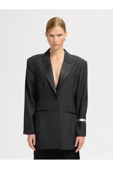 SELECTED Wollmix-Blazer schwarz