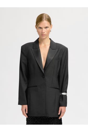 SELECTED Wollmix-Blazer schwarz