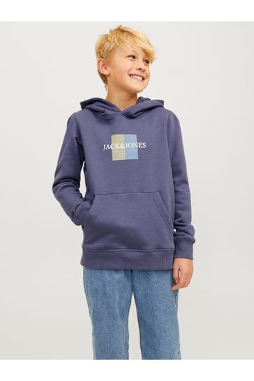 JACK & JONES Hoodie graublau