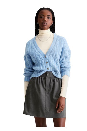 MARC O'POLO DENIM Strickjacke hellblau