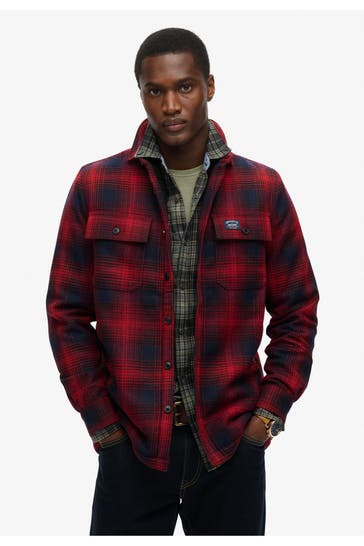 SUPERDRY Wollmix-Overshirt kariert