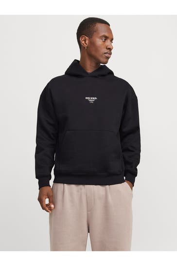 JACK & JONES Hoodie schwarz