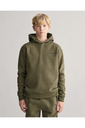 GANT Hoodie dunkelgrün