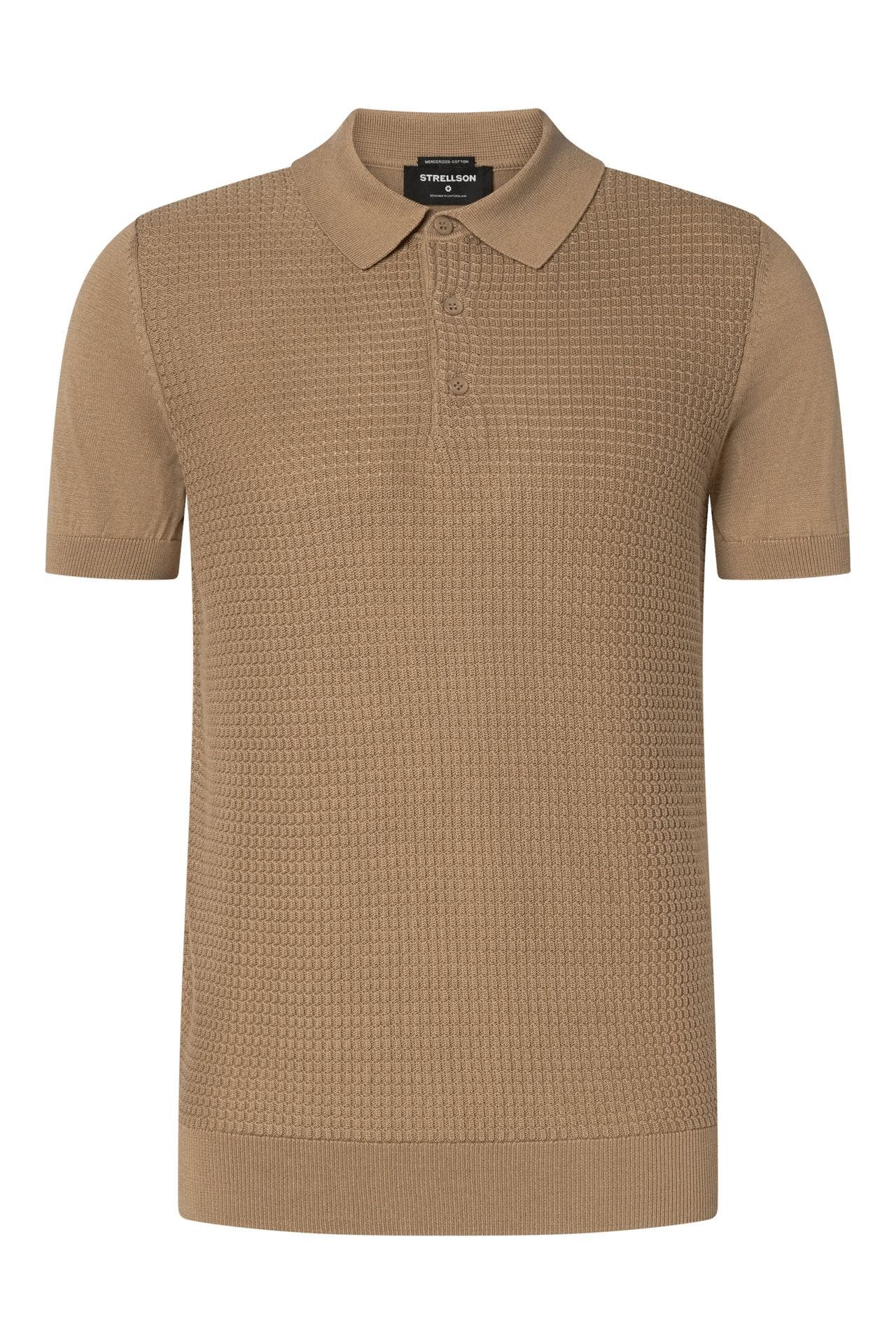 STRELLSON Feinstrick-Polo 'Adrian' beige, Bild 1