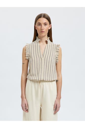 SELECTED Blusentop gestreift