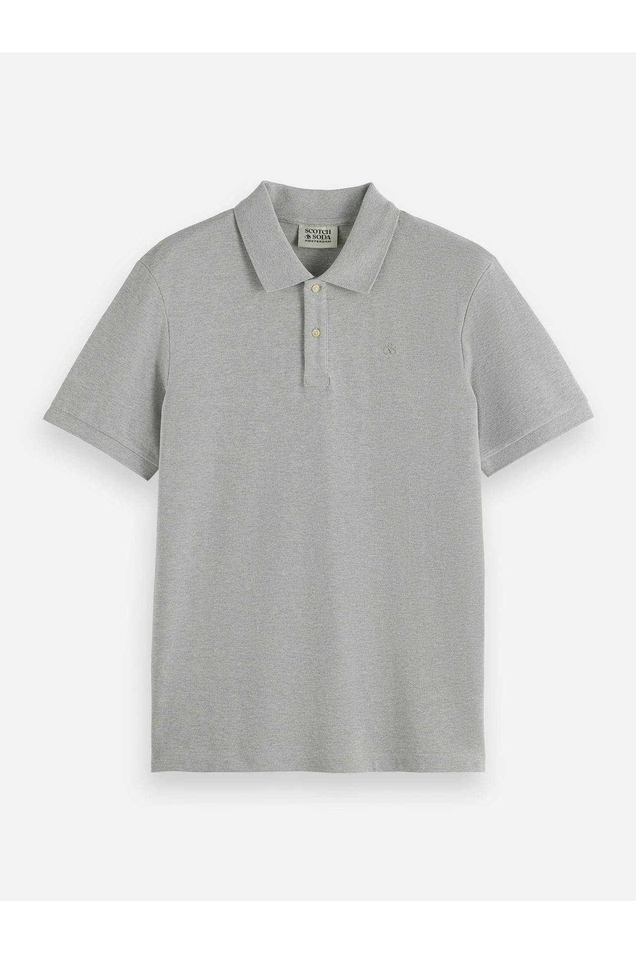 SCOTCH & SODA Polo-Shirt hellgrau meliert, Bild 1