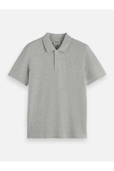 SCOTCH & SODA Polo-Shirt hellgrau meliert