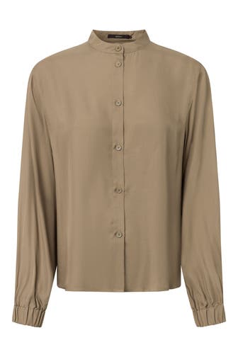 WINDSOR. Seidenmix-Bluse hellbraun