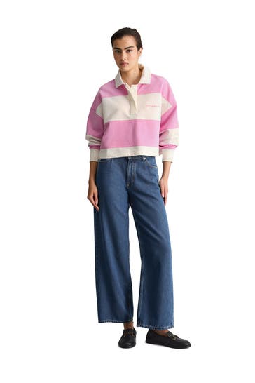 MARC O'POLO DENIM Langarm-Polo zweifarbig