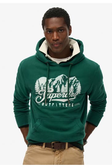 SUPERDRY Hoodie grün