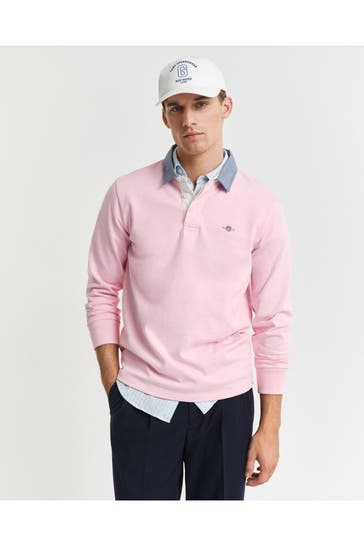 GANT Langarm-Polo rosa
