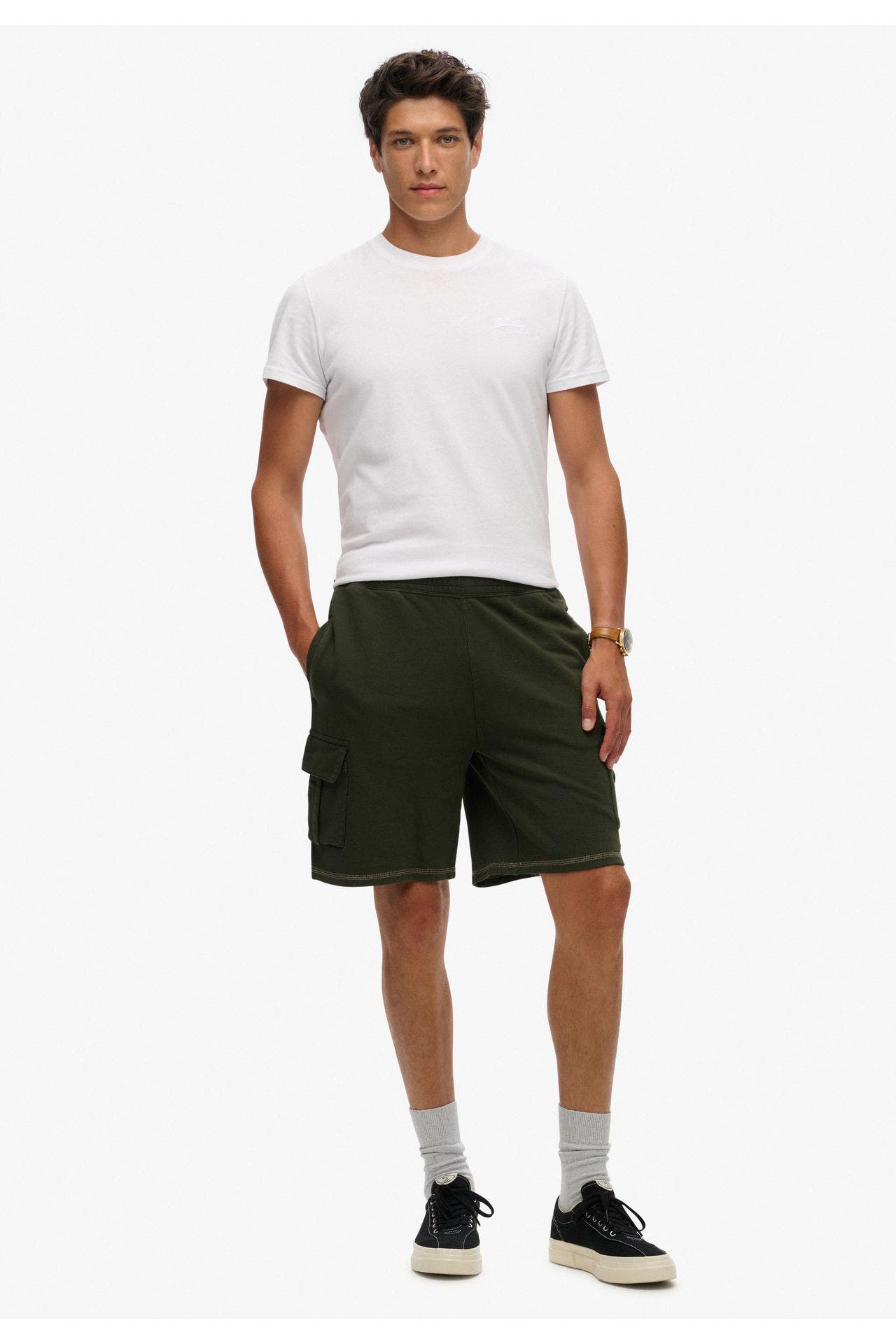 SUPERDRY Sweat-Shorts tannengrün, Bild 1