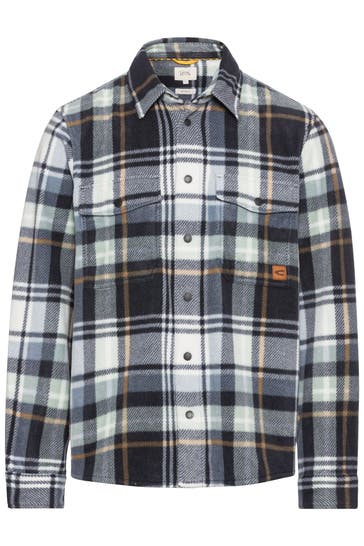 CAMEL ACTIVE Karohemd blau-weiß Relaxed Fit