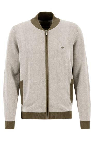 FYNCH-HATTON Strickjacke oliv gemustert