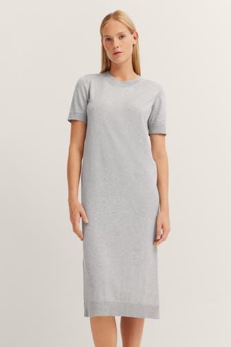 BUGATTI Strickkleid grau
