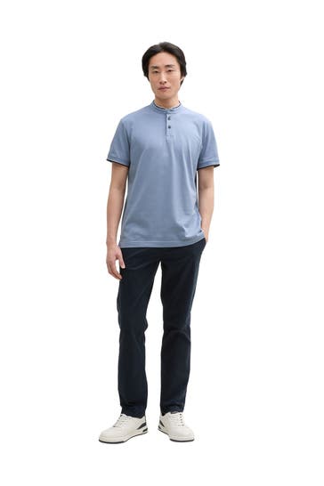 TOM TAILOR Kurzarmshirt taubenblau