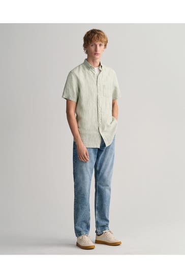 GANT Leinen-Kurzarmhemd Regular Fit