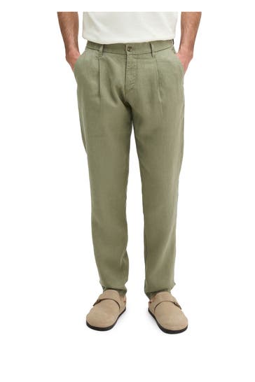 MARC O'POLO Leinenhose 'Osby' graugrün