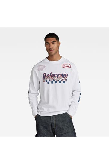 G-STAR Longsleeve weiß
