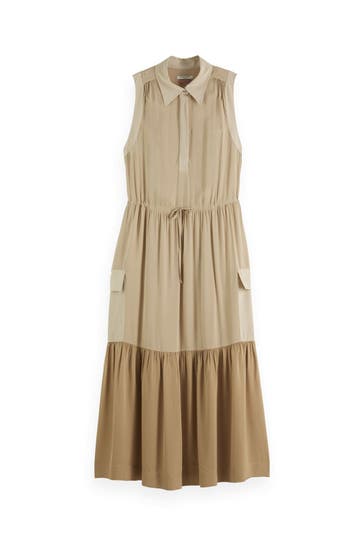 SCOTCH & SODA Maxikleid beige