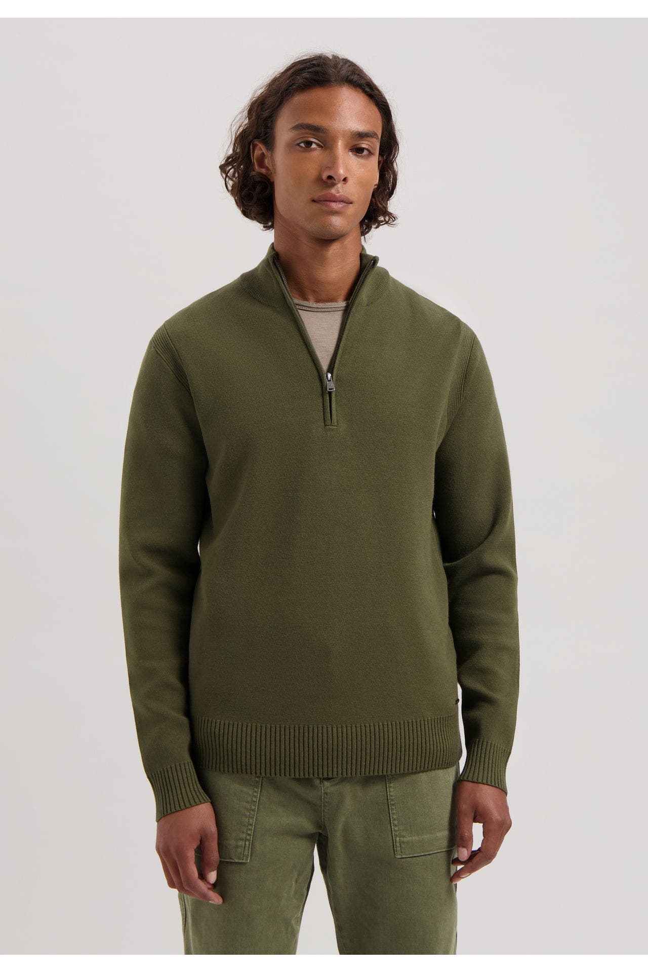 DSTREZZED Strick-Troyer 'Fell' khaki, Bild 1