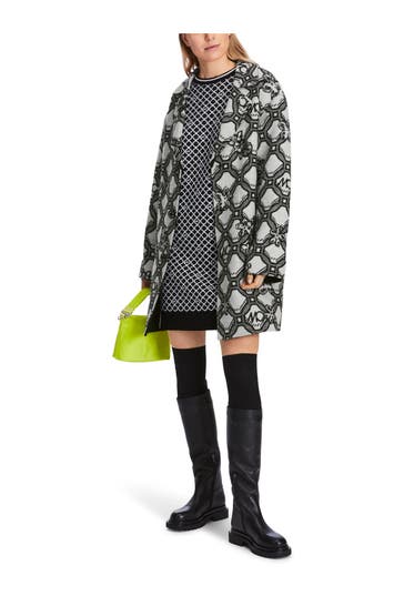 MARC CAIN Wendemantel schwarz-gemustert