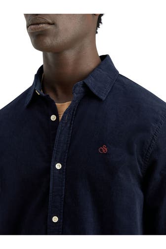 SCOTCH & SODA Cordhemd dunkelblau