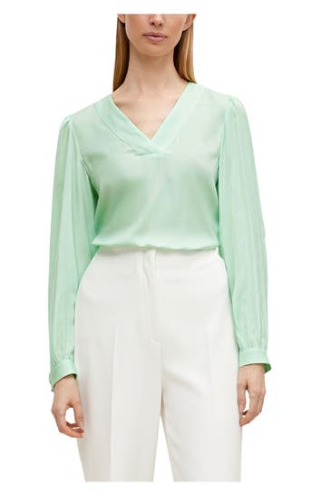 COMMA, Blusenshirt pastellgrün