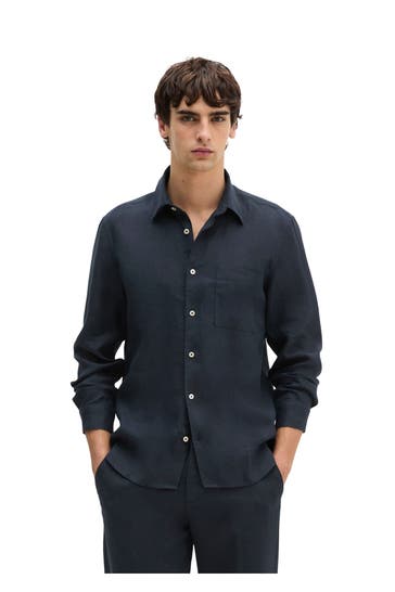 MARC O'POLO Casual-Hemd dunkelblau