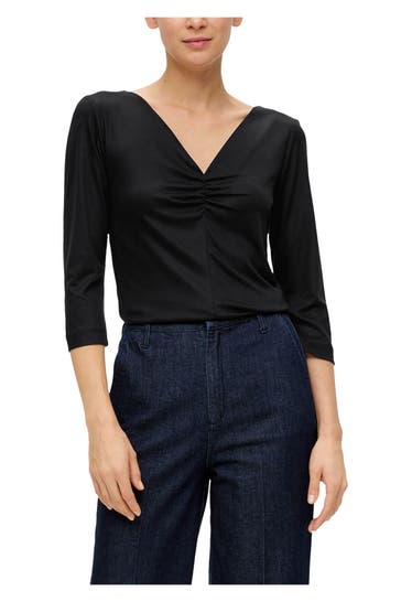 S.OLIVER BLACK LABEL Longsleeve schwarz