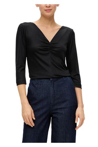 S.OLIVER BLACK LABEL Longsleeve schwarz