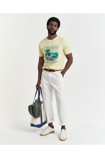 GANT T-Shirt hellgelb