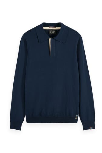 SCOTCH & SODA Feinstrick-Polo dunkelblau