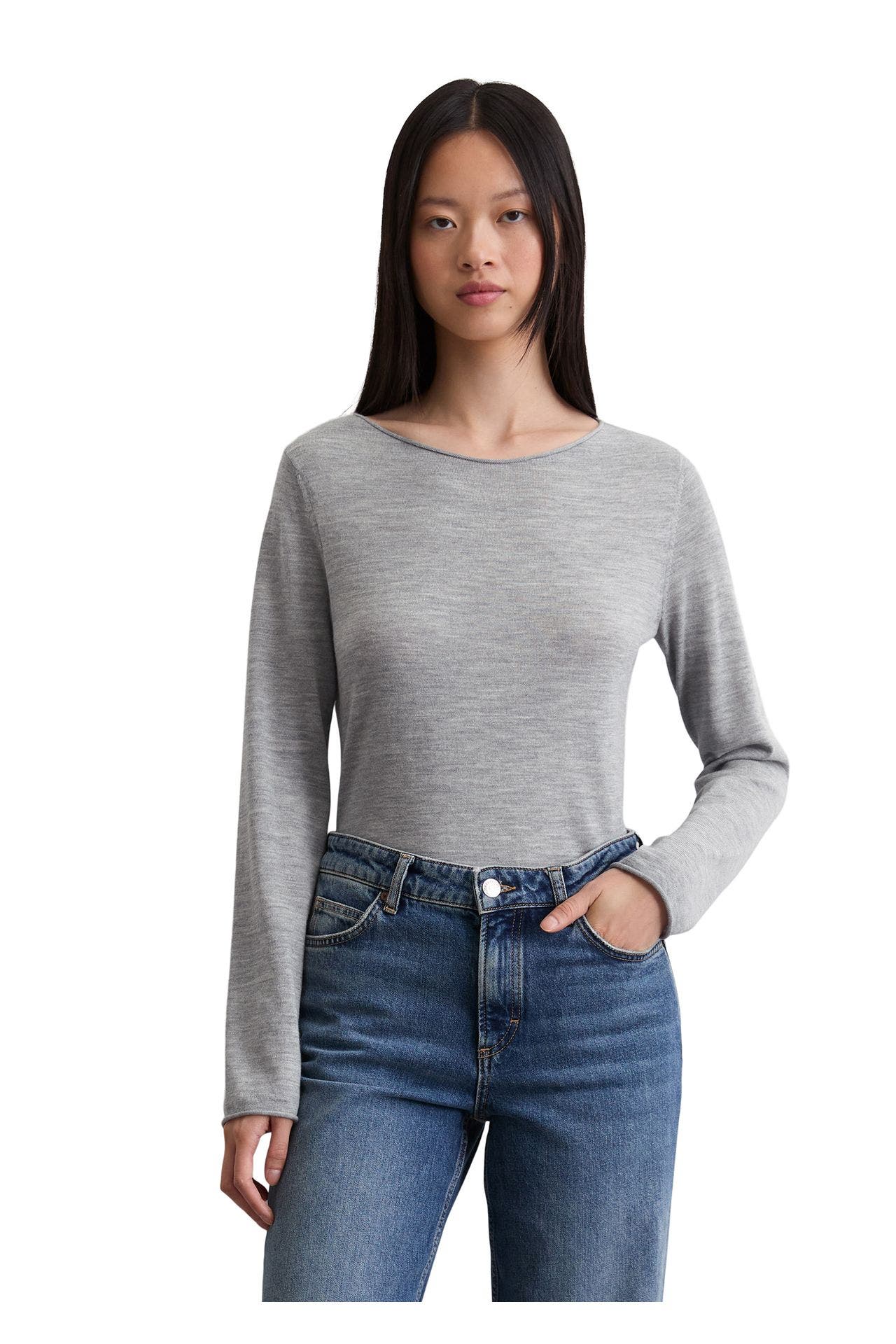 MARC O'POLO Strickpullover grau meliert, Bild 1