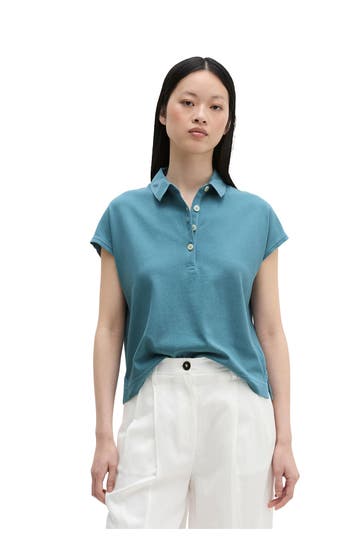 MARC O'POLO Polo-Shirt azurblau