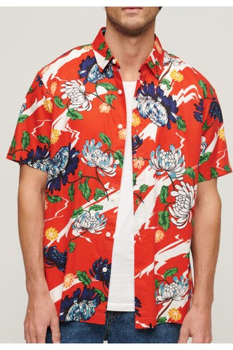 SUPERDRY Kurzarmhemd gemustert