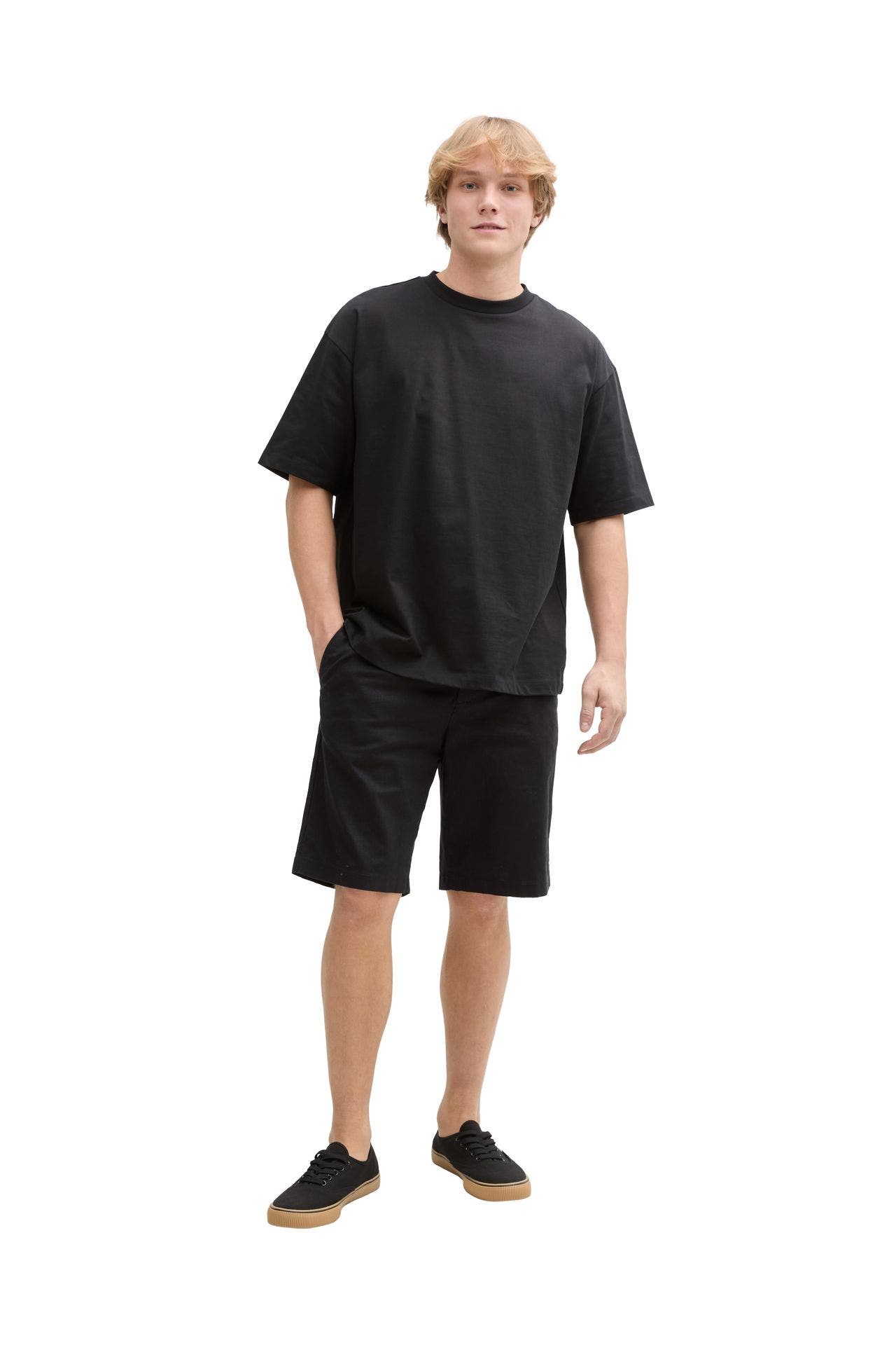 TOM TAILOR Chino-Shorts schwarz, Bild 1